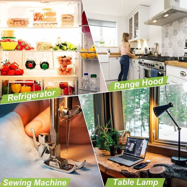 E14 LED-kylkylskåpslampa, 1,5W motsvarande 15W, varmvit 300