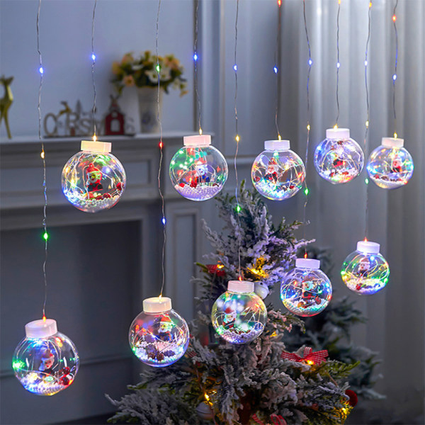 Christmas Curtain Light 8 Modes Led Window String Light for