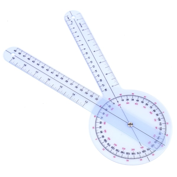 Goniometer Set med medicinska mätverktyg Transparent hållbar infällbar kroppsmåttband Multi Scale Display för fysioterapi och