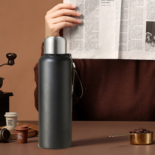 1000ml rostfritt stål mugg med lock, lämplig för student