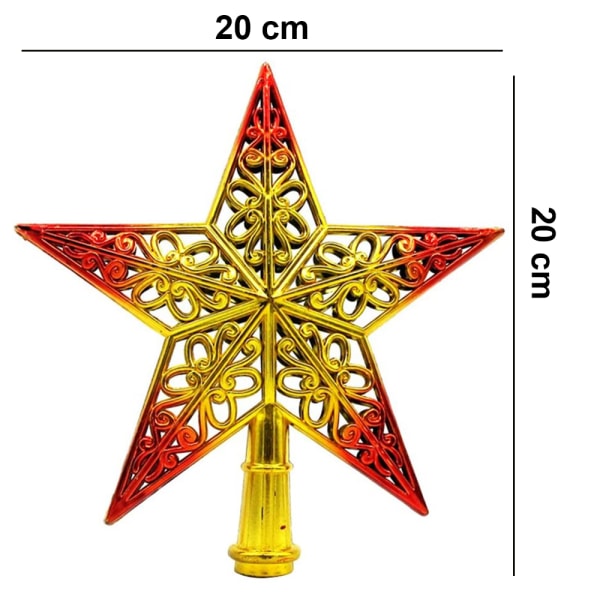 Christmas Tree Star Topper Glittered Xmas Tree Topper