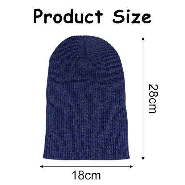 Randig Pullover-mössa för höst och vinter, herr- och dammössa i varm ull för höst och vinter, stickad utomhusmössa