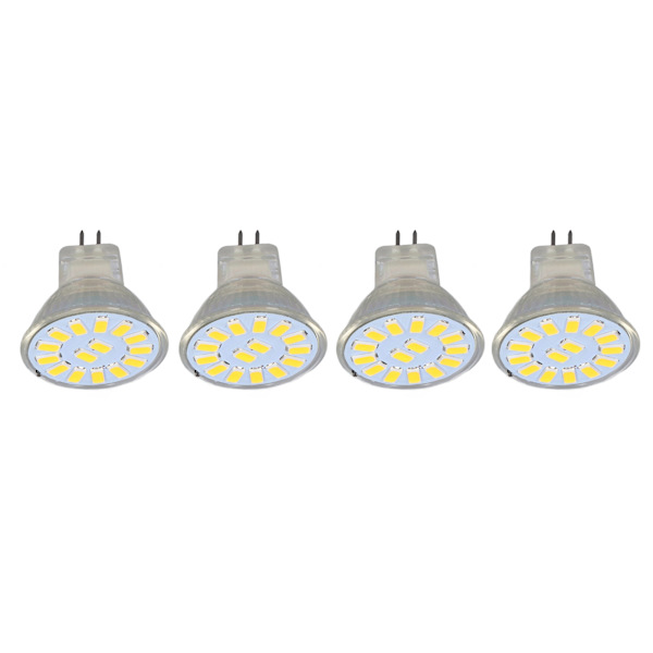 4 st 15LED MR11 Ljuskälla 5W 500LM Dubbelstift Bas Landskaps Spot Ljuskälla för Vardagsrum