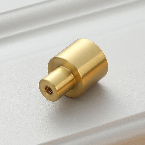 Sett med 10 moderne skapknapper i massiv messing - 20 x 30 mm,
