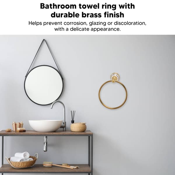 Solid Messing Håndklering Veggmontert Baderomstilbehør Antikk Bronse Finish Børstet Messing Konstruksjon Viktoriansk Stil Håndkleholder Retro Blå Og