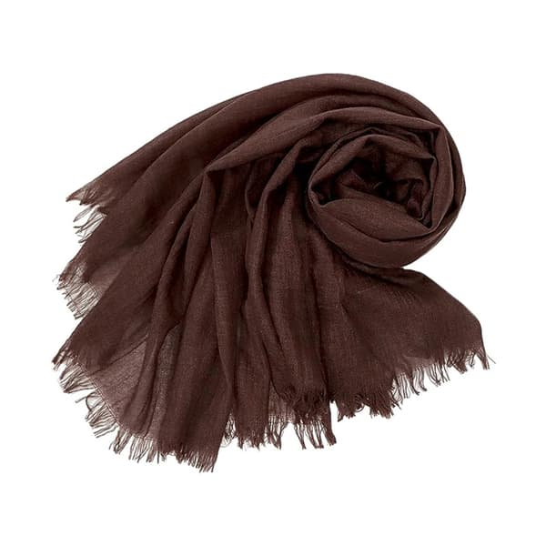 Skjerf for kvinner Bomull Lett Stor Lang Mull Skjerf Elegant Ensfargede Skjerf