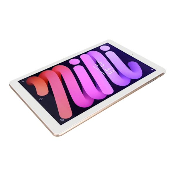 10-tums surfplatta 4G RAM 256G ROM Stöd WIFI 3G-nätverk Guldplatta för Android 11 100‑240V EU-kontakt