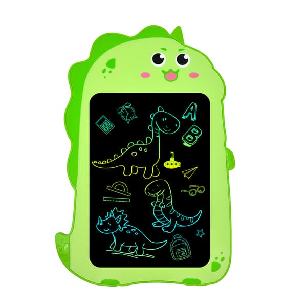 8,5-tommer grøn dinosaur 085B dinosaurformet børns farve LCD-touchskærm