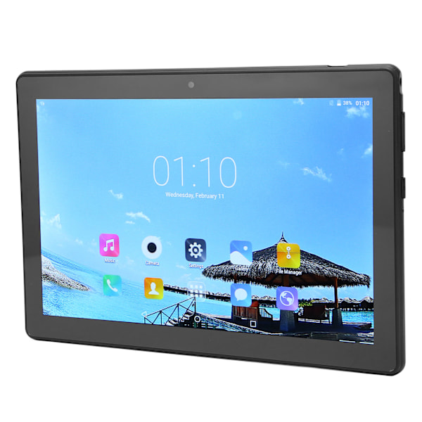 8-tums Barnplatta 2GB RAM 32GB ROM Stöd för 128GB Minneskort 3G Nätverksamtal 5G Wifi Dual Band HD-platta 100‑240V Svart EU-kontakt