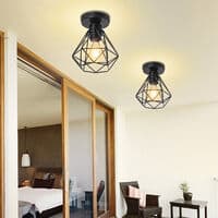 1 stk. STOEX industriel loftlampe i metal, sort pendellampe