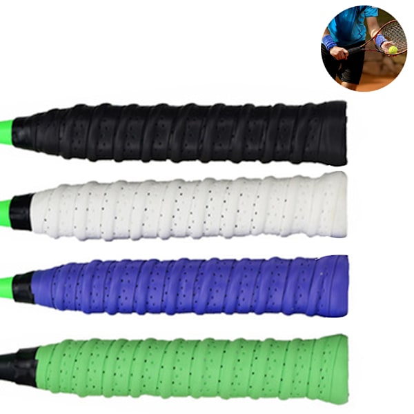4-pack squashgrepp, grepptejp för tennisracket med halkfri