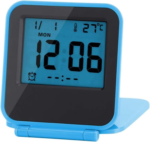 Digitalt Rejsevækkeur, Mini Sammenklappeligt Bærbart Alarmkalender