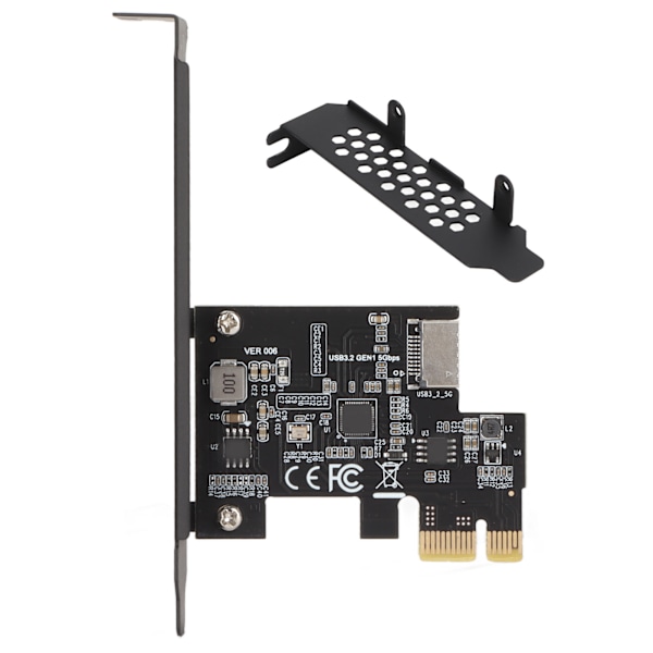 USB3.2 PCI E Riser-kort Keramiska Kondensatorer Dubbelt Skydd Snabb Överföringshastighet PCI E till Typ E Riser-kort för PC Svart
