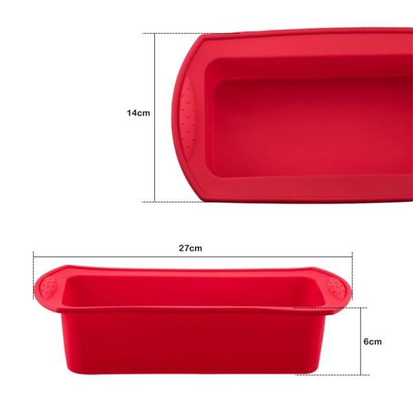 Silikon Toastform Rektangulär Brödform med Handtag