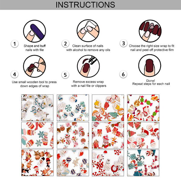 Nail Christmas Nail Art Flakes，Christmas Nail Stickers Decals