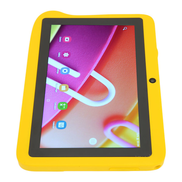 7 tums barnplatta MTK6592 8 kärnor CPU för Android 10.0 2GB RAM 32GB ROM 2.4G 5G WIFI IPS Portabel Platta 100‑240V Gul AU-kontakt