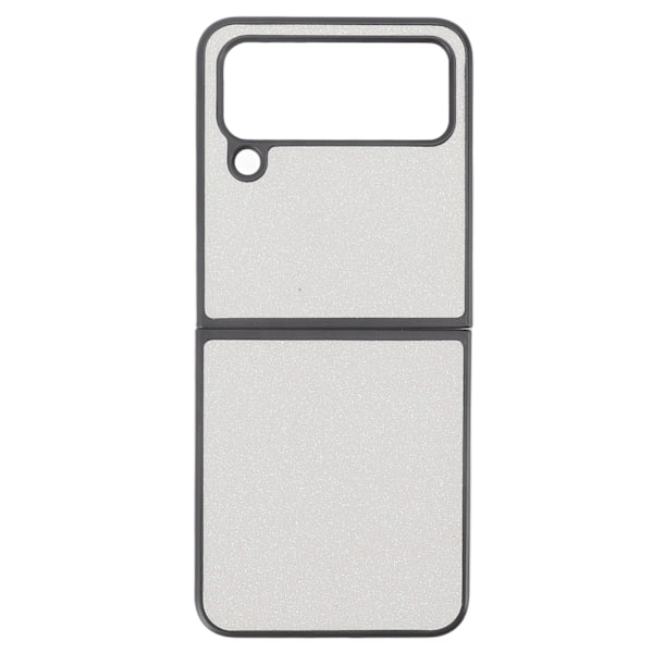 Glänsande Telefonfodral Mockafoder ABS Reptåligt Vikbar Skärm Telefonfodral för Samsung Galaxy Z FLIP 4 Vit