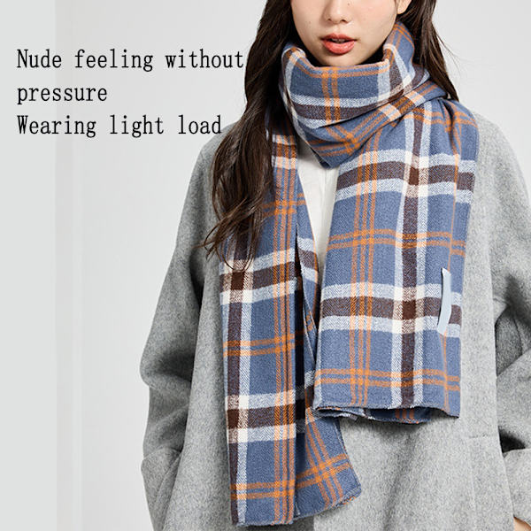Vändbara Eleganta Klassiska Scarves för Vår Höst Vinter blue