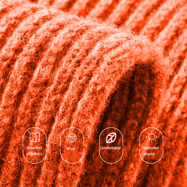 Dame Ensfarget Kasjmir Strikkede Skjerf Unisex Skjerf Varmt Tykt Ullskjerf Style 3