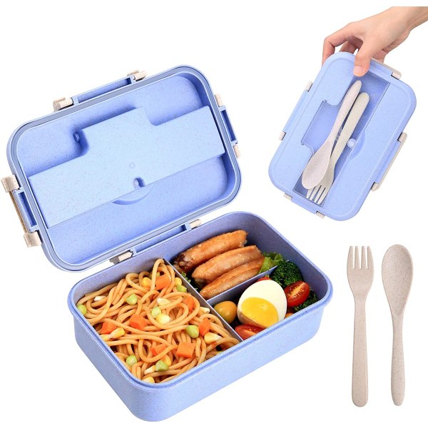 Bento Box för vuxna/barn - 1200 ML Bento Lunchbox med 3