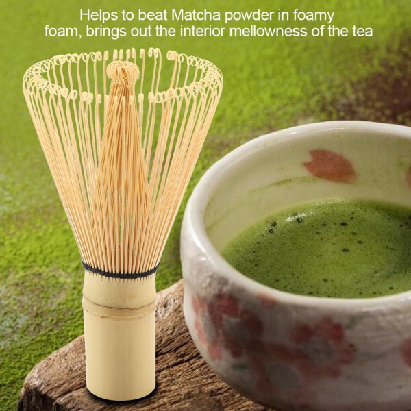 Naturlig Bambu Te Visp Chasen Förbereder Matcha Pulver Borste