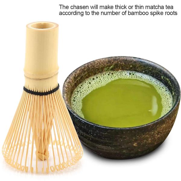 Naturlig bambu tevisp Chasen förbereder Matcha pulverborste