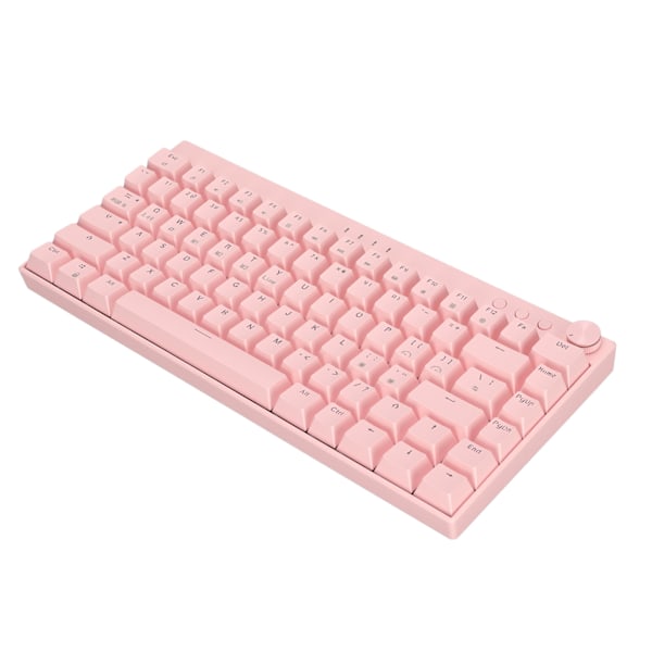 82 Tangenters Mekaniskt Tangentbord RGB Bakgrundsbelysning ABS Tre Lägen Gaming Tangentbord med Vred för Windows för IOS för Android Brun Brytare