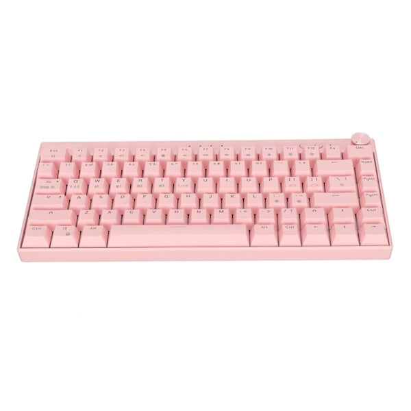 82 Tangenters Mekaniskt Tangentbord RGB Bakgrundsbelysning ABS Tre Lägen Gaming Tangentbord med Vred för Windows för IOS för Android Blå Brytare