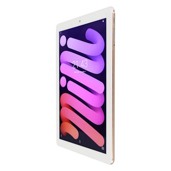 10-tums surfplatta 4G RAM 256G ROM Stöd WIFI 3G-nätverk Guldplatta för Android 11 100‑240V EU-kontakt