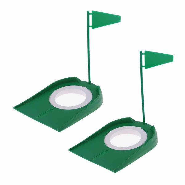 2-pack Golf Putting Cup med flagga, Golfövnings Putting Cup, Ett träningshjälpmedel för män och kvinnor för övning hemma, inomhus eller utomhus Style 1