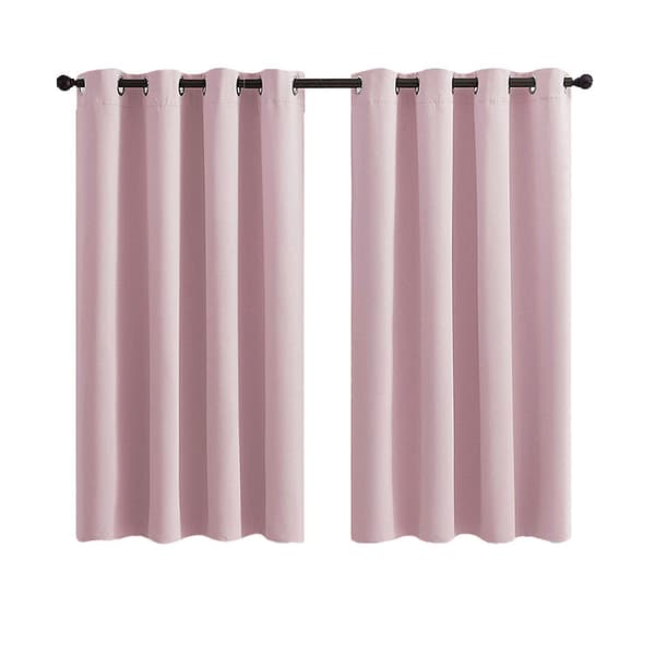 Enkel gardin i polyesterbachette - 8 silveröljetter - 150x250 cm