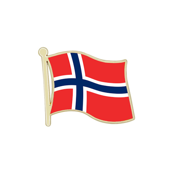 Sett med 3 norske flaggbrosjer