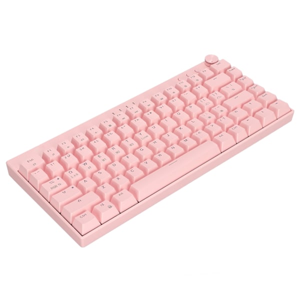 82 Tangenters Mekaniskt Tangentbord RGB Bakgrundsbelysning ABS Tre Lägen Gaming Tangentbord med Vred för Windows för IOS för Android Brun Brytare