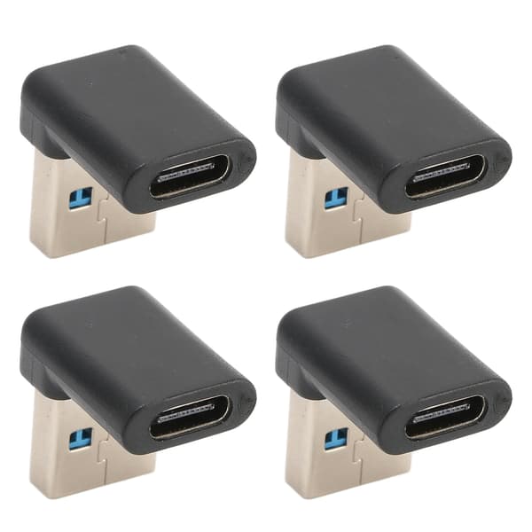 4 stk. USB Type C Højre Vinkel Adapter 10 Gbps Transmission Bærbar USB Han til Type C Hun Adapter til Laptops og Stationære Computere