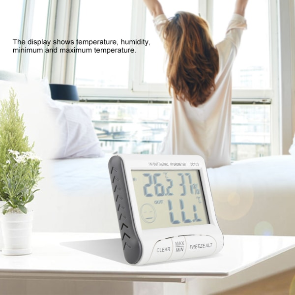 Digital frystermometer inomhus/utomhustemperatursensor