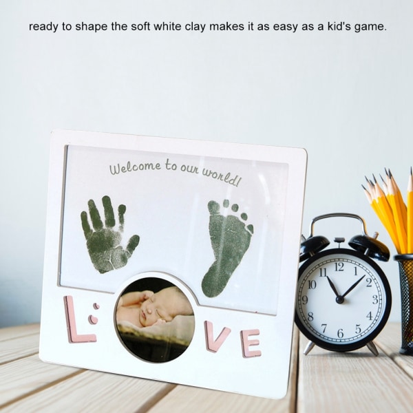 Love Style Baby Hand & Foot Print Clay Cast Kit & Photo Picture