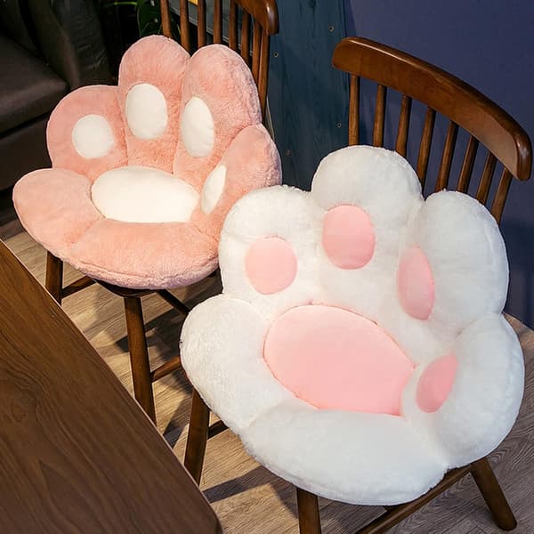 Mjuk Kudde med Kattpåtår Plush Kudde Soffa Kudde Söt Soffa