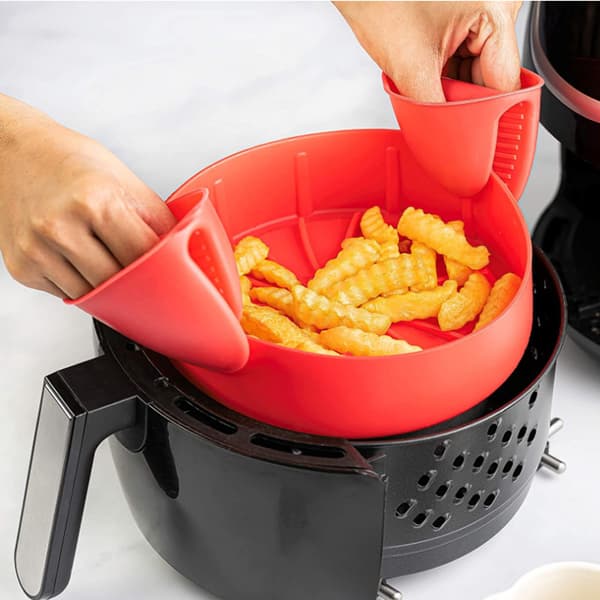 19 cm silikoneindsats til airfryer, silikonegrydeudskiftning