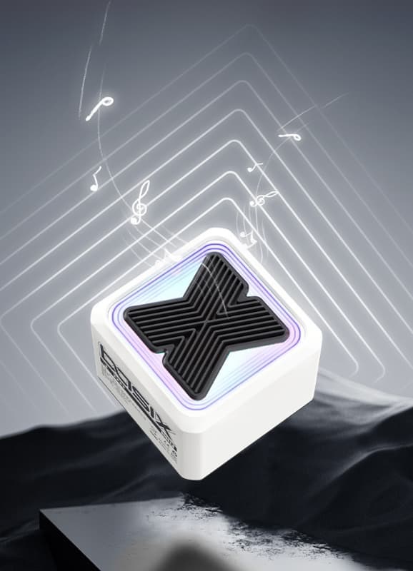 Mini Bluetooth-højttaler: Bærbar trådløs udendørshøjttaler (hvid)