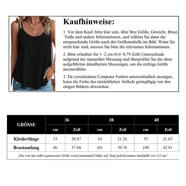 Linne dam sommar spaghetti linnen sommar mode ärmlös skjorta Schwarz XL