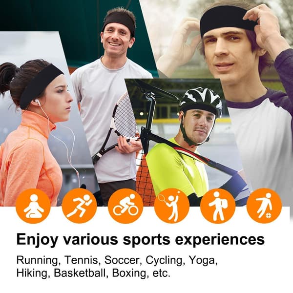 Sport Hodebånd, Elastisk Fukttransporterende & Treningshodebånd