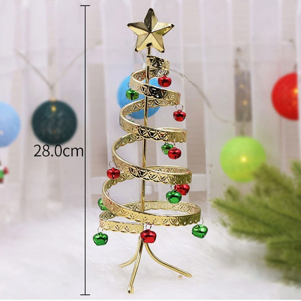 Tabletop Spiral Gems Christmas Tree - metal Table Top Tree -