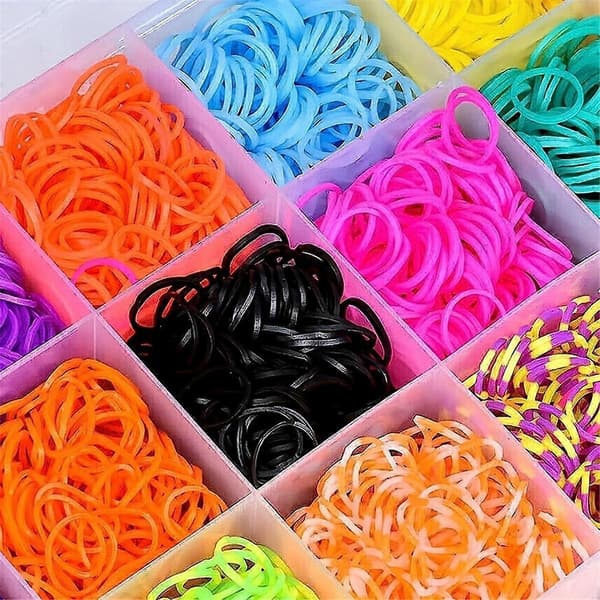 DIY Handgjorda Gummiband Vävlåda Armbandssats Leksaker för Stickning Elastiska Konst Hantverk Pärlade Leksaker Flickor