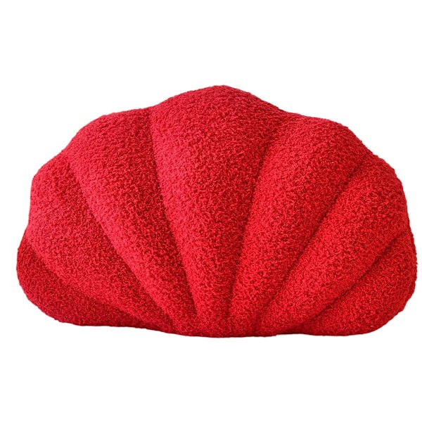 Snäckformade Prydnadskuddar, Mjuk Heminredningskudde Plyschkudde för Säng Soffa Vardagsrum Dekor Accent Prydnadskudde Bright red