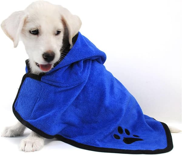 Mikrofiber Hundebadekåbe - Absorberende Ekstra Lille Hundebadekåbe til