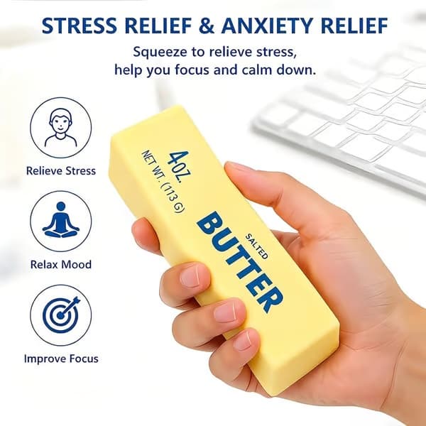 2-pak Sunny Days Squeezable Butter Sensorisk Stressaflastende Legetøjsgave