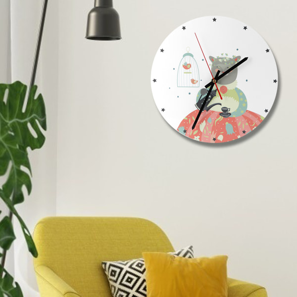 Nordisk väggklocka Retro djur väggklocka modern mode metall