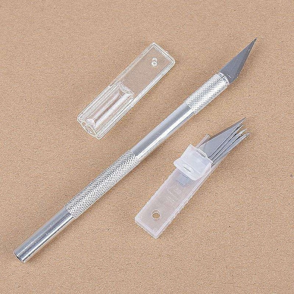 Hobbykniv / Skalpell - 5-blad - Kit - DIY Silver