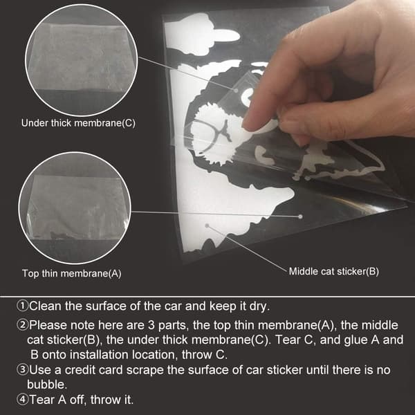 Sjove Bilstickers Dekaler, 2 Styk Reflekterende Kat Bilsticker Hu