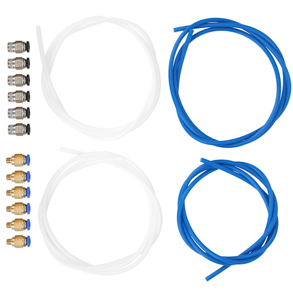 4st PTFE-slang + 6st PC4-M6-kontakt + 6st PC4-M10-kontakt 3D-skrivartillbehör